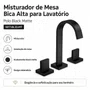Misturador de Mesa Bica Alta Black Matte Deca 1877.BL33.MT