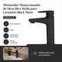 Misturador de Mesa Monocomando Bica Média Black Matte Deca 2880.BL26.MT