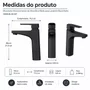 Misturador de Mesa Monocomando Bica Média Black Matte Deca 2880.BL26.MT