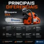 Motosserra Husqvarna 353 Gasolina 51,7cc 3,27HP Sabre 18 Pol Profissional