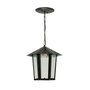 Pendente Colonial Preto Sextavado Vidro Liso Blumenau Iluminação 109200-01