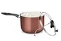 Pipoqueira Supra Antiaderente Chocolate com tampa de vidro MTA N22