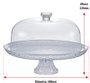 Prato de Bolo Com Pé e Tampa em Vidro 32 cm Ruvolo 8045401