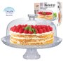 Prato de Bolo Com Pé e Tampa em Vidro 32 cm Ruvolo 8045401