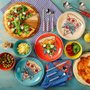 Prato Raso para Pizza Blue Oxford