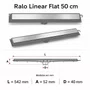 Ralo Linear Grelha Inox 50 Cm Tigre