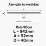 Ralo Linear Grelha Inox 90 Cm Tigre
