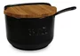 Saleiro De Cerâmica 500gr C/tampa E Colher Preto Ceraflame