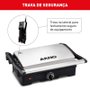 Sanduicheira Grill Arno Dual Inox Abertura 180 graus com Placa Antiaderente GNOX