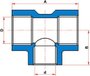 Te de Redução Com Rosca Branco 1.1/2 X 3/4 Tigre