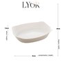 Travessa de Vidro Opalino Carine White Lyor 34x25 cm 5870