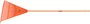 Vassoura 22 Dentes Polipropileno Laranja e Cabo de Madeira 120 cm Tramontina 77850/721