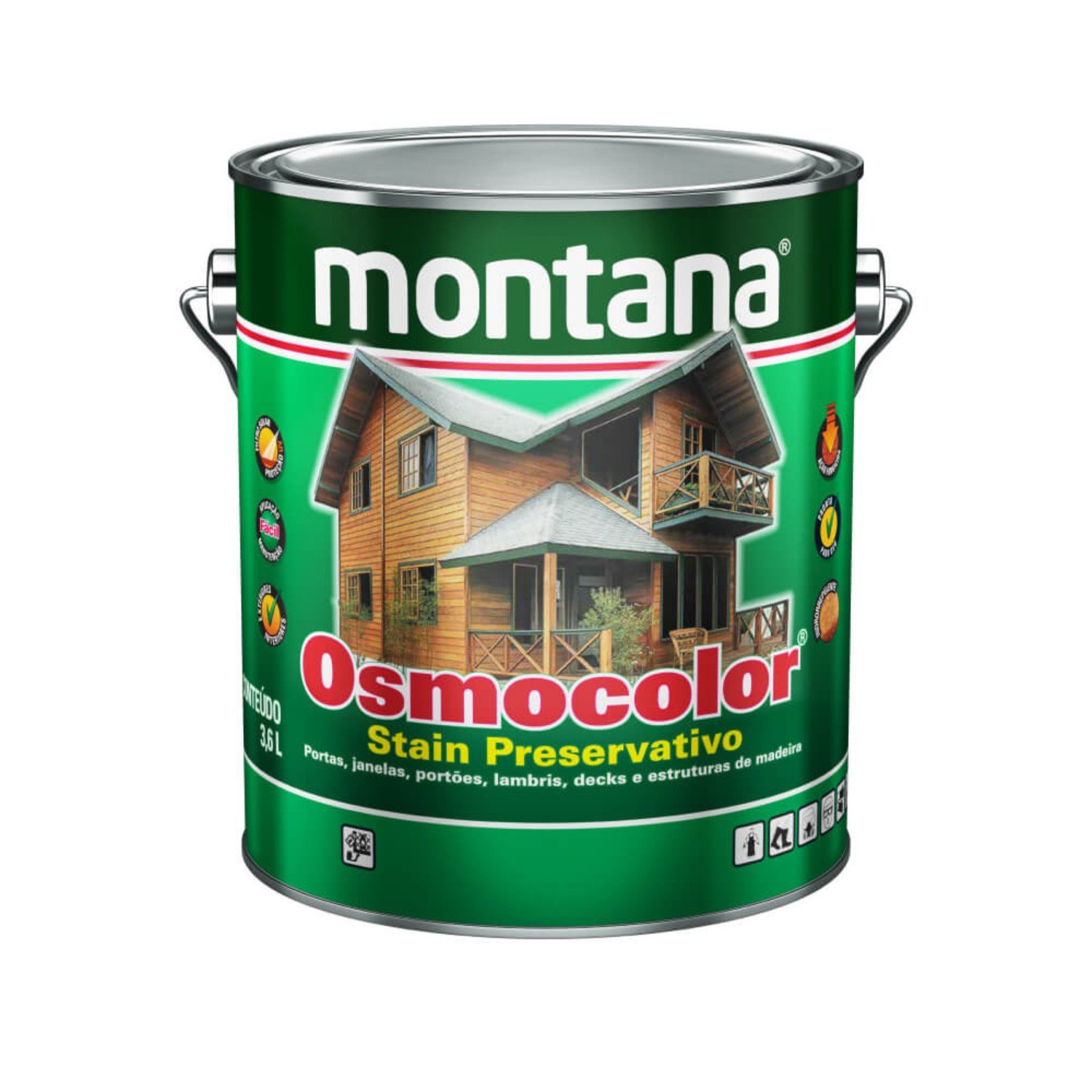 Verniz Osmocolor Stain Incolor UV Glass 3,6 Litros Montana